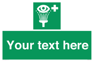 Custom Eye Wash Station Sign